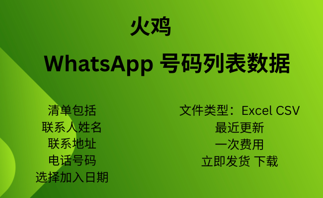 土耳其 WhatsApp 号码列表​